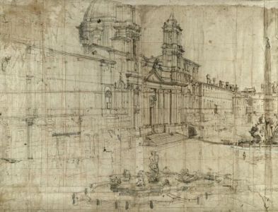Veduta di piazza Navona particolare